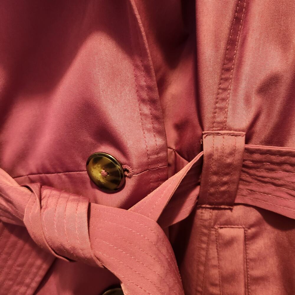 London Fog Single Breasted Purple Trench Coat Womens Size L